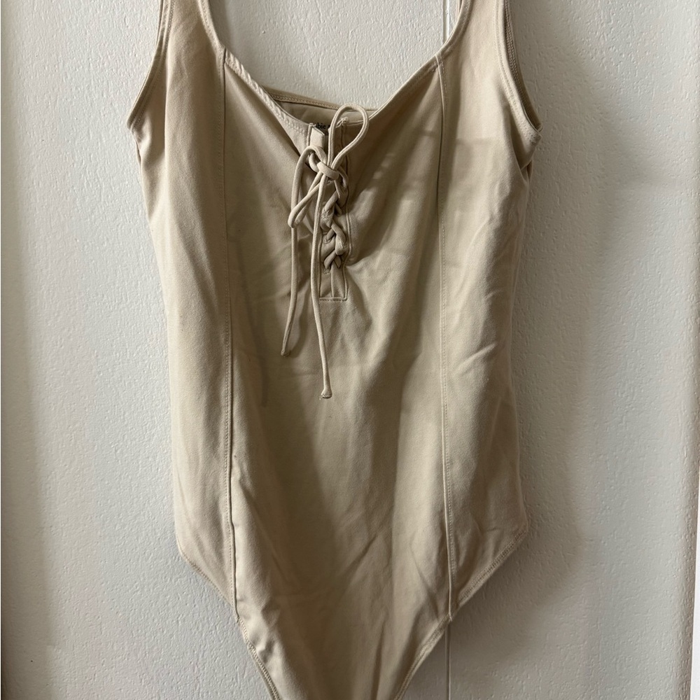 Abercrombie & Fitch Soft A&F Lace Up Bodysuit Size Medium